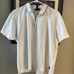 Ted Baker Cream Polo with Black Accents